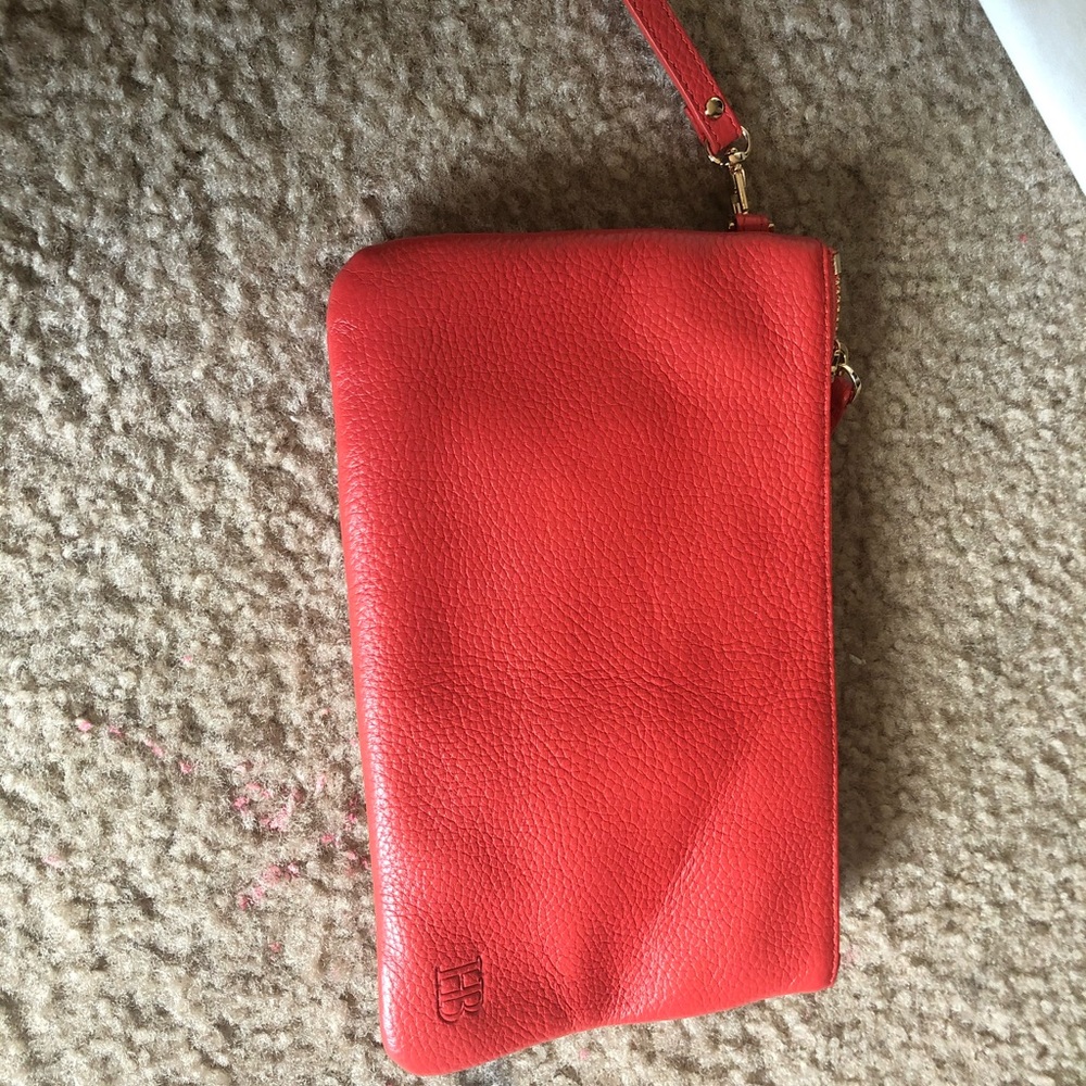 H Butler Red Charging Wristlet